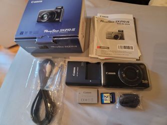 Canon Powershot SX210 IS Digital Camera 14.1MP 14X Optical Zoom plus 2GB SD card