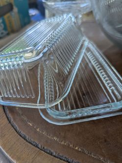 Glass butter dish!!!