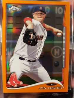 Jon Lester 2014 topps chrome card orange