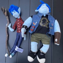 Disney Store Onward Movie Ian Staff & Barley Lightfoot 19" Plush Doll Toy Set