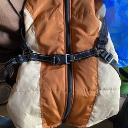 Large dog coat with built in Harness