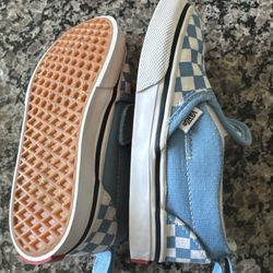 Vans Classic Slip-On V Checkerboard Toddler Shoes US 8.0 Blue White VN000D0TE2W
