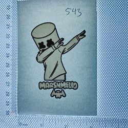 Iron On Heat Transfer  Good For T-shirts Sweaters Jackets T Shirt Design Size Is About 3x3  Marshmallow Man #543