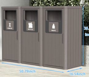 Triple Capacity Indoor/Outdoor Waterproof Bins