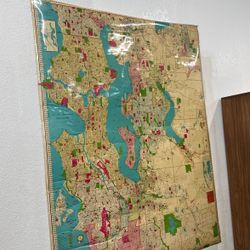 Vintage School Map Of Seattle