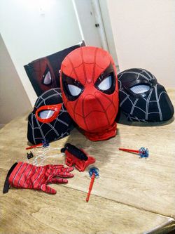 Marvel Spider-Man Shield Mask Moving Eyes Chin Control Spidey Costume Masks - x3 ~ Classic x Black Symbiote x Miles