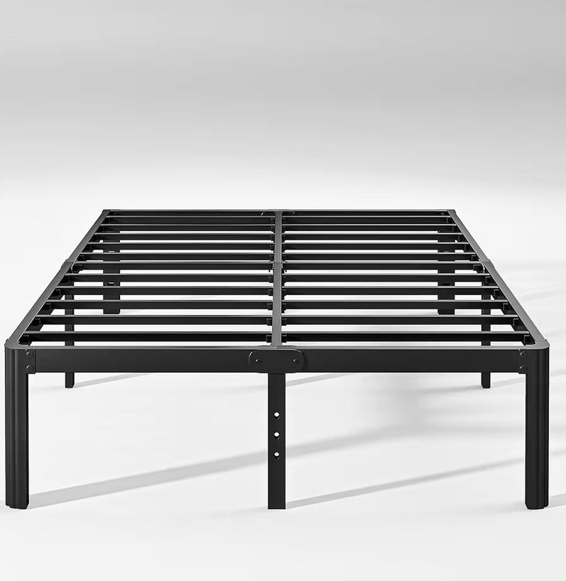 Hunlostten Queen Bed Frame, Heavy Duty Metal Platform Bed Frame, Black