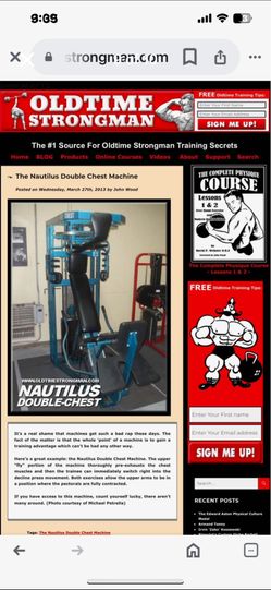 Exercise home gym, Arnold Schwarzenegger used to own this home gym machine. VINTAGE*NAUTILUS*WEIGHT OR BEST OFFERS 