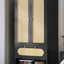 Dwvo rattan armoire Wardrobe Closet 