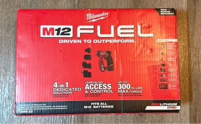 Milwaukee M12 FUEL 12V Lithium-Ion Brushless Cordless 4-in-1 Installation 3/8 in. Drill Driver Kit with 4-Tool Heads