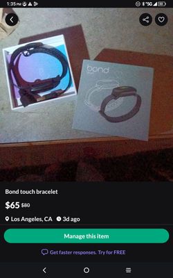 Bond touch bracelet