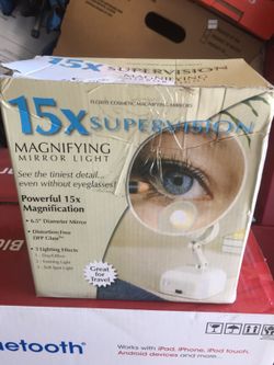 new 15x supervision magnifying mirror light