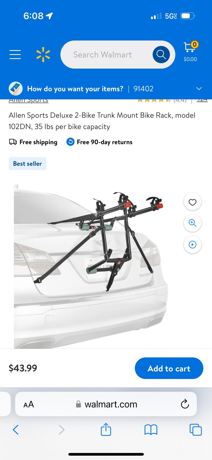 Bike Rack Allen 2 Bike Capacity 