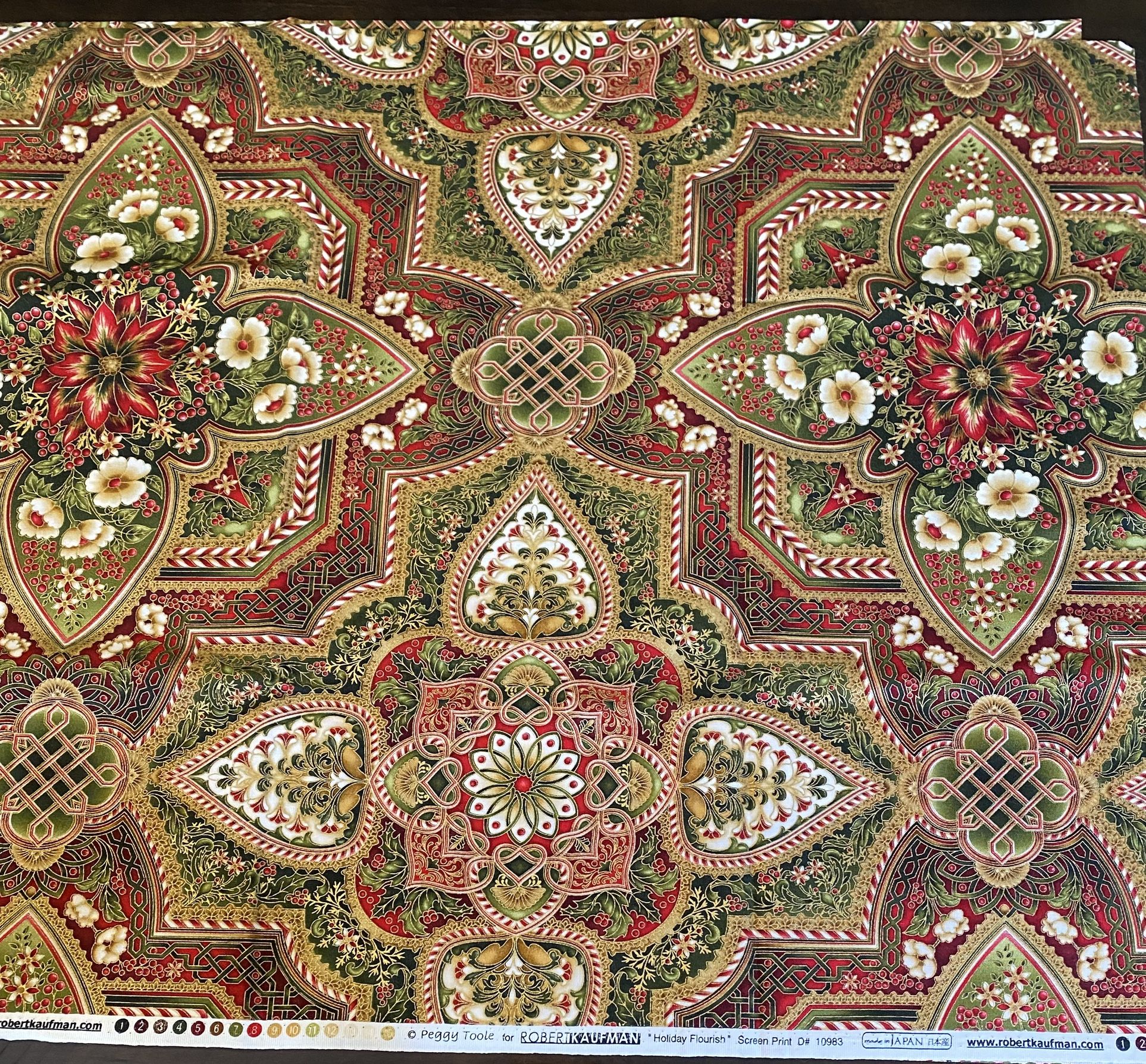 RARE & OOP Robert Kaufman Holiday Flourish Christmas Fabric 6 Yards
