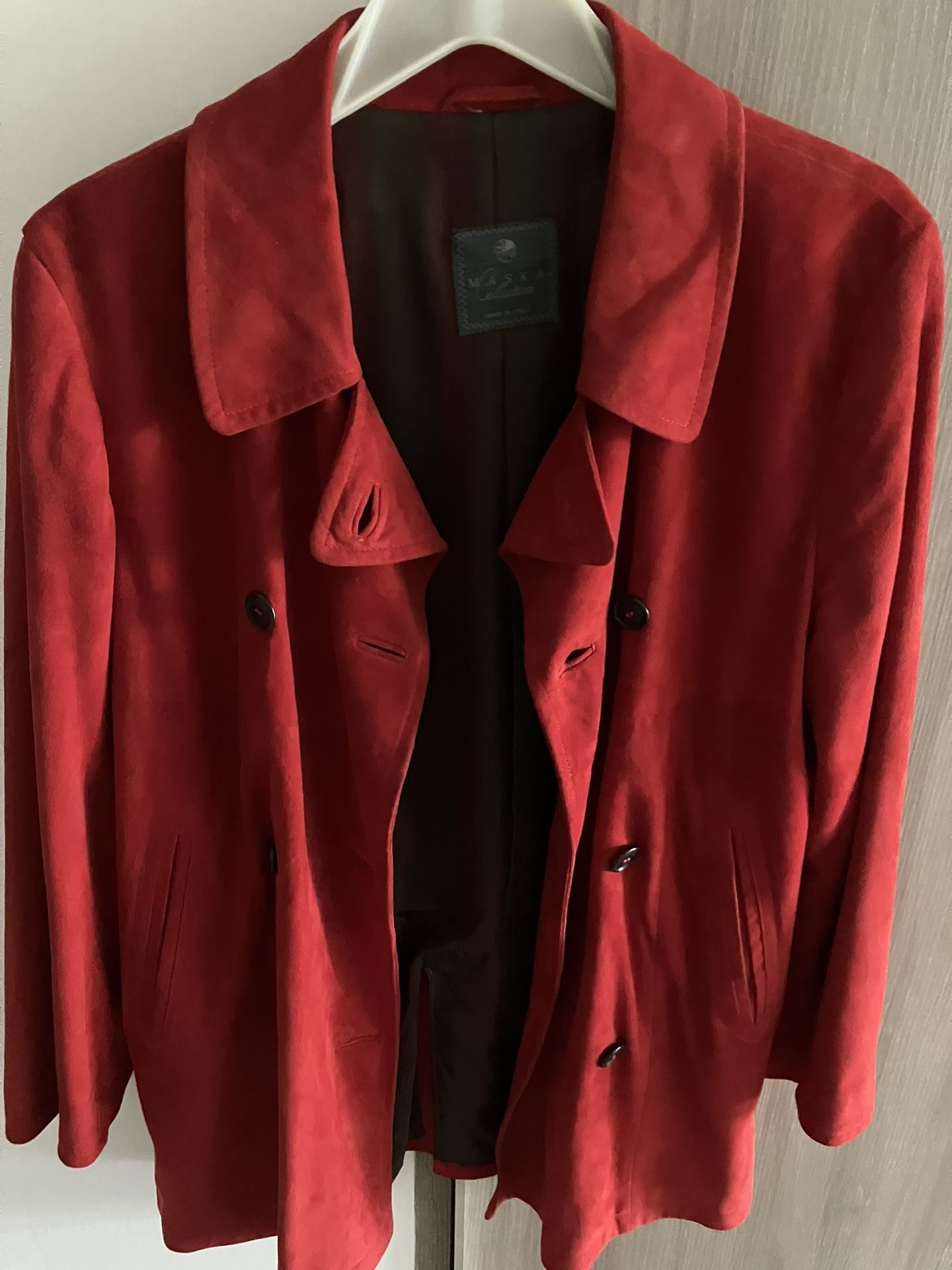New Red Suede Jacket Never Worn