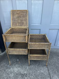 19th Century Chinese Wicker Stand