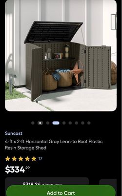 Resin storage shed