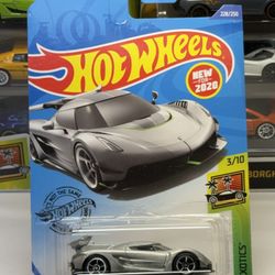🇸🇪 HOT WHEELS 2017 - Silver 2020 Koenigsegg Jesko - HW Exotics 228/250 - 1:64