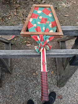 Vintage Wooden tennis racket with Fabric Bag