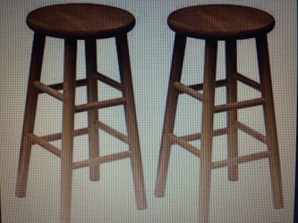 Winsome Wood Tabby 24 Beveled Seat Stools, 2-PC, Natural