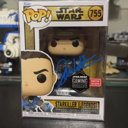 Funko Pop #755 Starkiller Signed by : Sam Witwer w/ CAS Certification & RSC Card