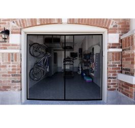 Garage Screen Doors for 1 Car Garage, 8x7Ft Magnetic Closure Heavy Duty Weighted Bottom Screen Self Sealing Fiberglass Mesh Anti Annoying Animals Retr