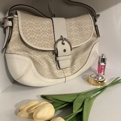 Coach White Soho Large