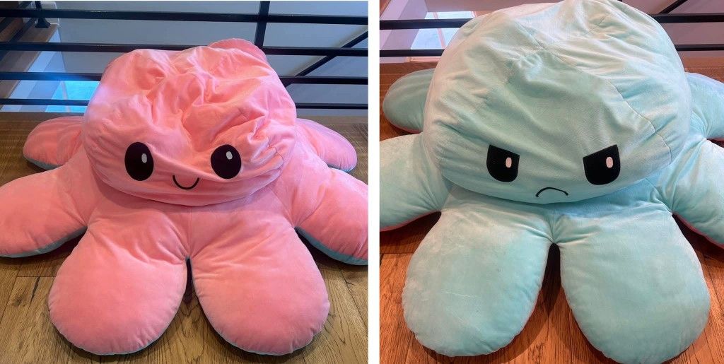 Giant Reversible Octopus Plush 57" Inch Across