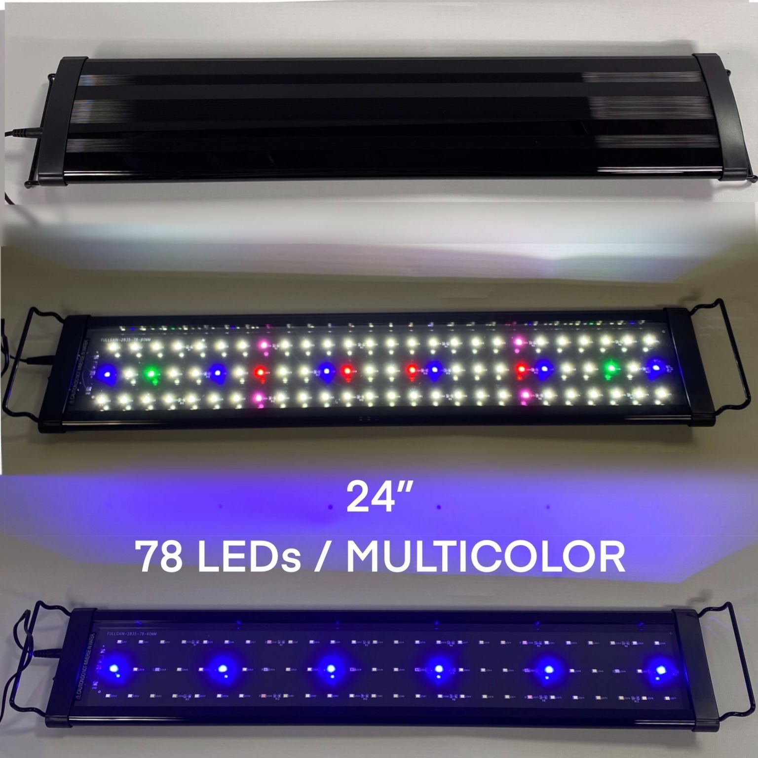 24" Full Spectrum LED Aquarium Light Reef Coral Marine Fish Tank Light