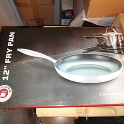 Chef’s Counter 12” Fry Pan - 2 Layer Ceramic Coating Induction Bottom - NIB
