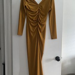 Veronica Beard Antique Gold Designer Dress Size 2
