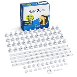 Cabinet Locks for Babies（48Locks+10Keys) Magnetic Child Locks for Cabinets Baby Proofing Cabinets-HelloPony