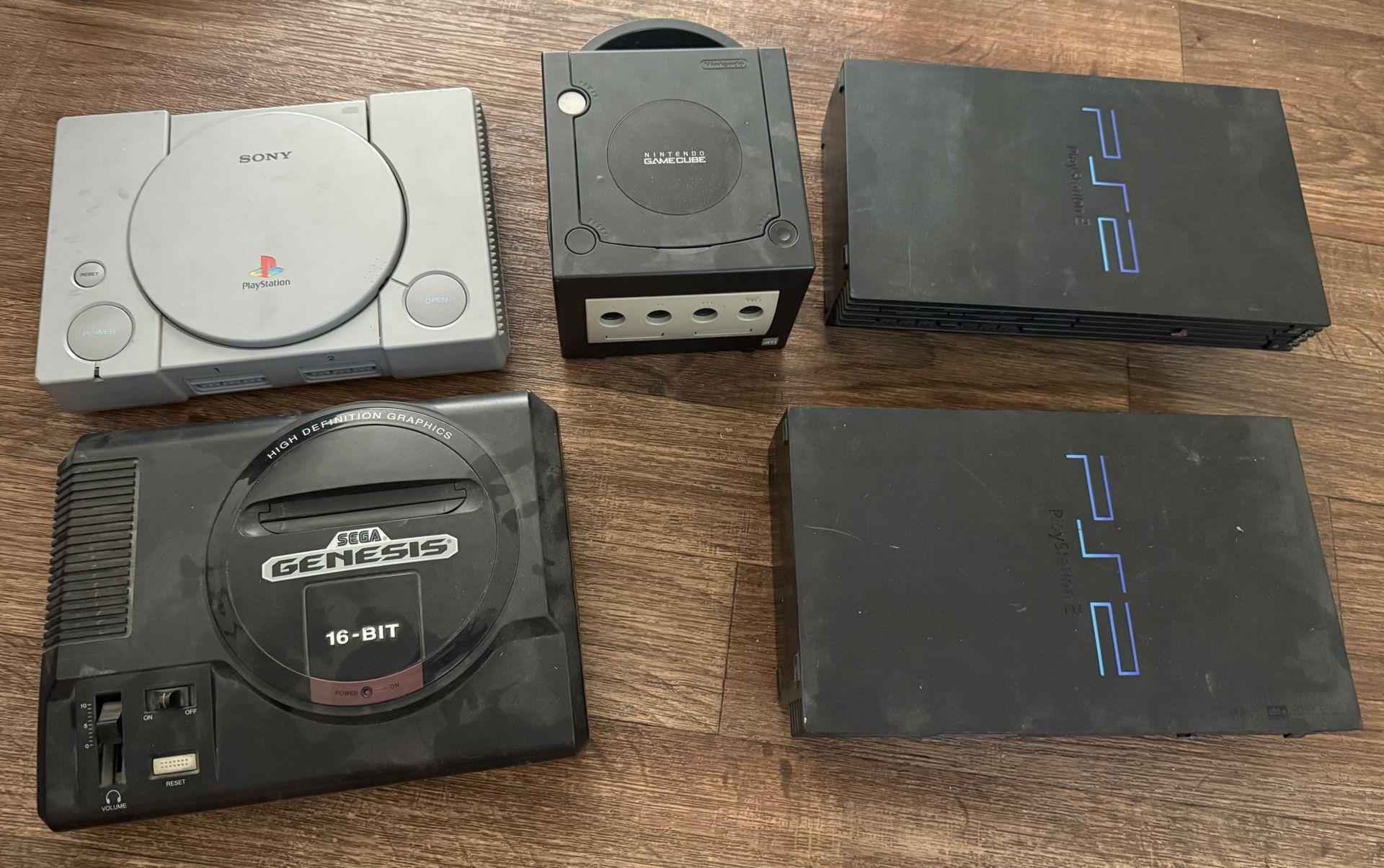 Consoles Gaming Lot Ps1 Ps2 Genesis Gamecube