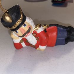 Nutcracker laying ornament Made in Philippines 
