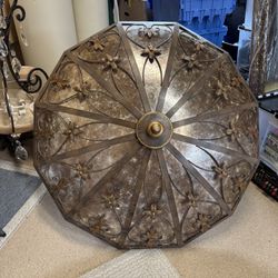 Vintage Wrought Iron  40” Chandelier 