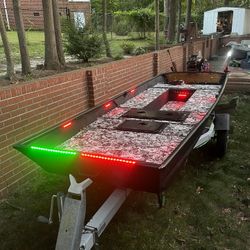 12ft Jon Boat, Trolling Motor And Trailer(mini Bass Boat)