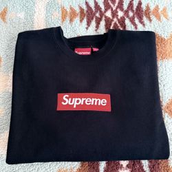 Men’s Supreme Box Logo Crewneck Sweater Black (2022)