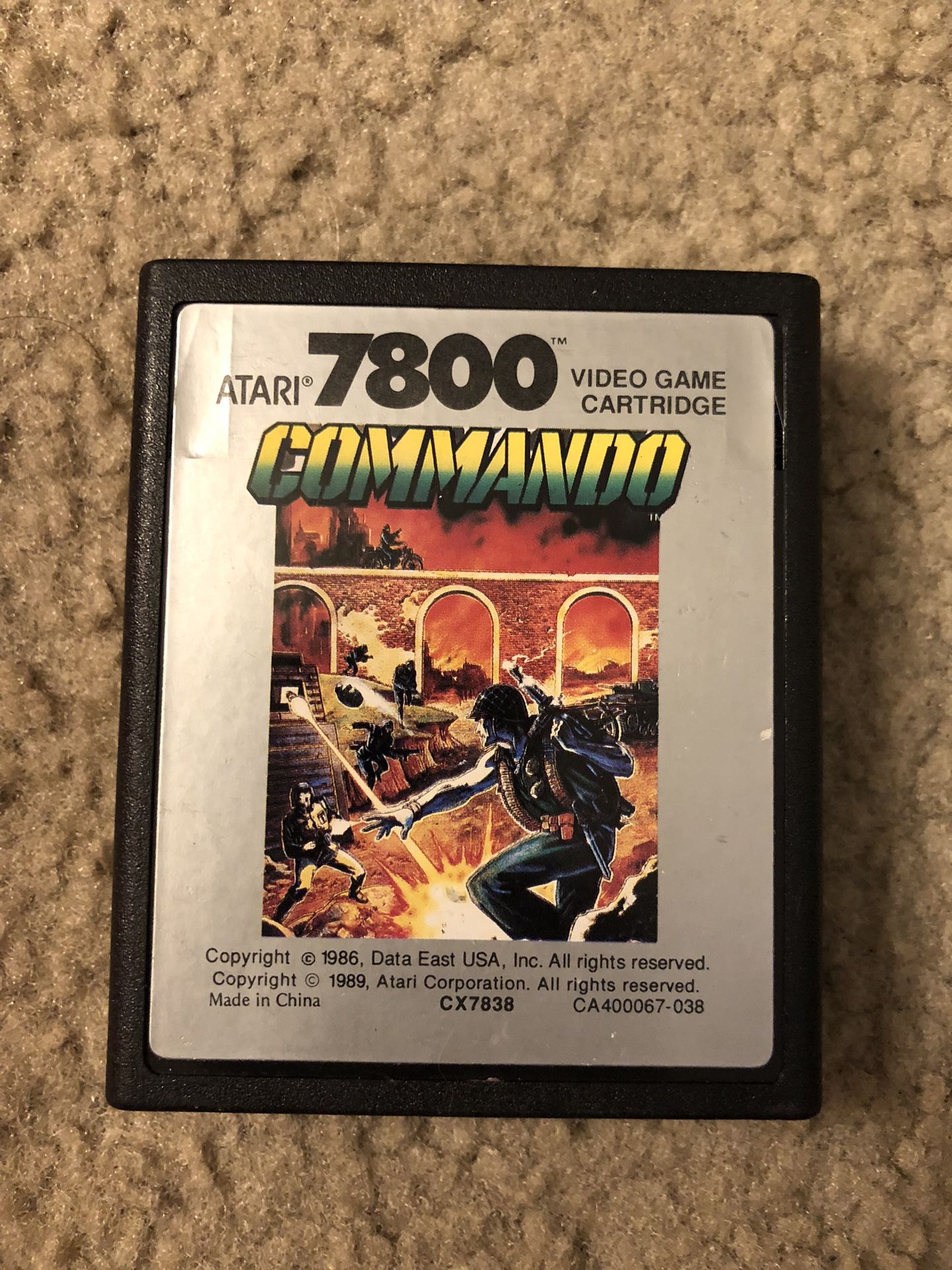 Atari 7800 Commando Game