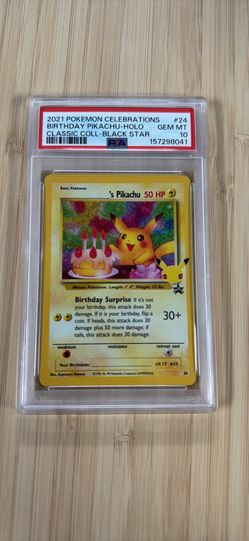 Birthday Pikachu Classic 25th psa 10
