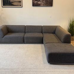 Charcoal Gray Kasala sectional couch delivery available