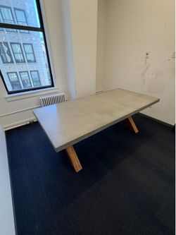 Abbott Concrete & Acacia Rectangular Outdoor Coffee Table