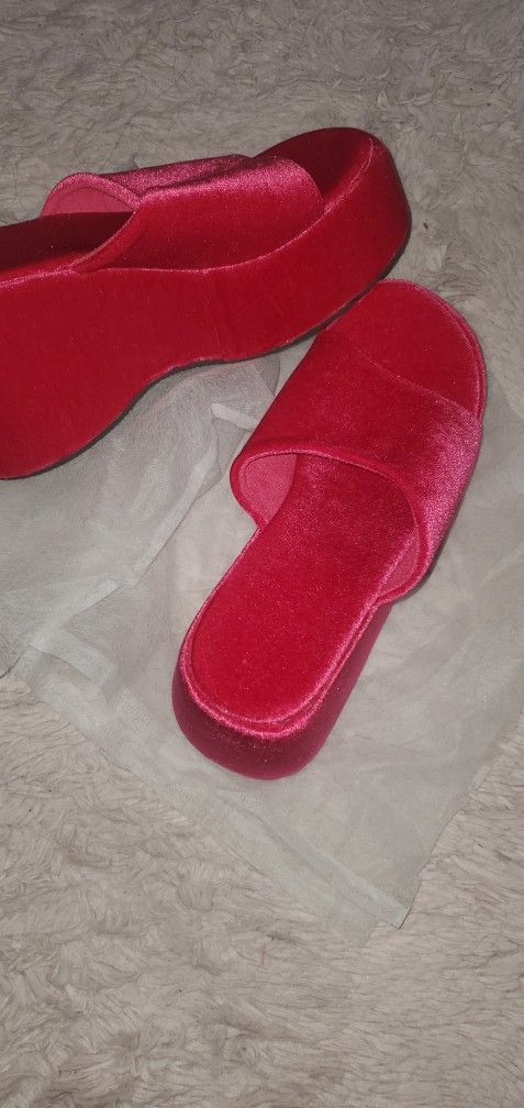 Hot Pink Wedges Heels