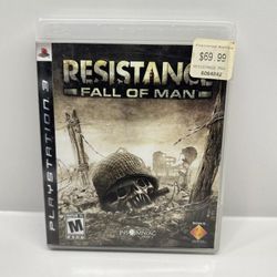 RESISTANCE FALL OF MAN Playstation 3 PS3 Complete in Box w/ Manual CIB Very Good
