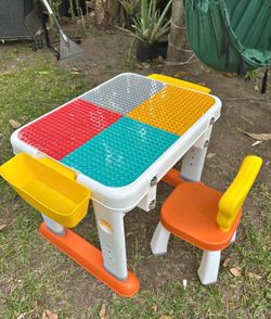 KUB Kids Activity Table and Chair Set, Toddler Learning Play Table Toys
