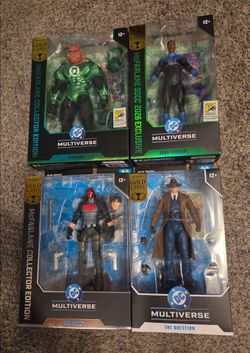 SDCC Exclusives Kilowog, Ultraviolet Lantern, Red Hood, The Question, NEW!