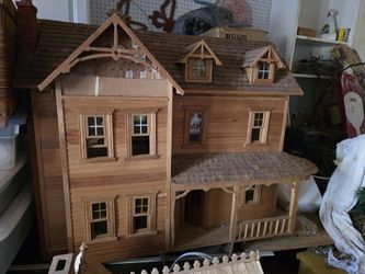 Wooden Unfinished Dollhouse