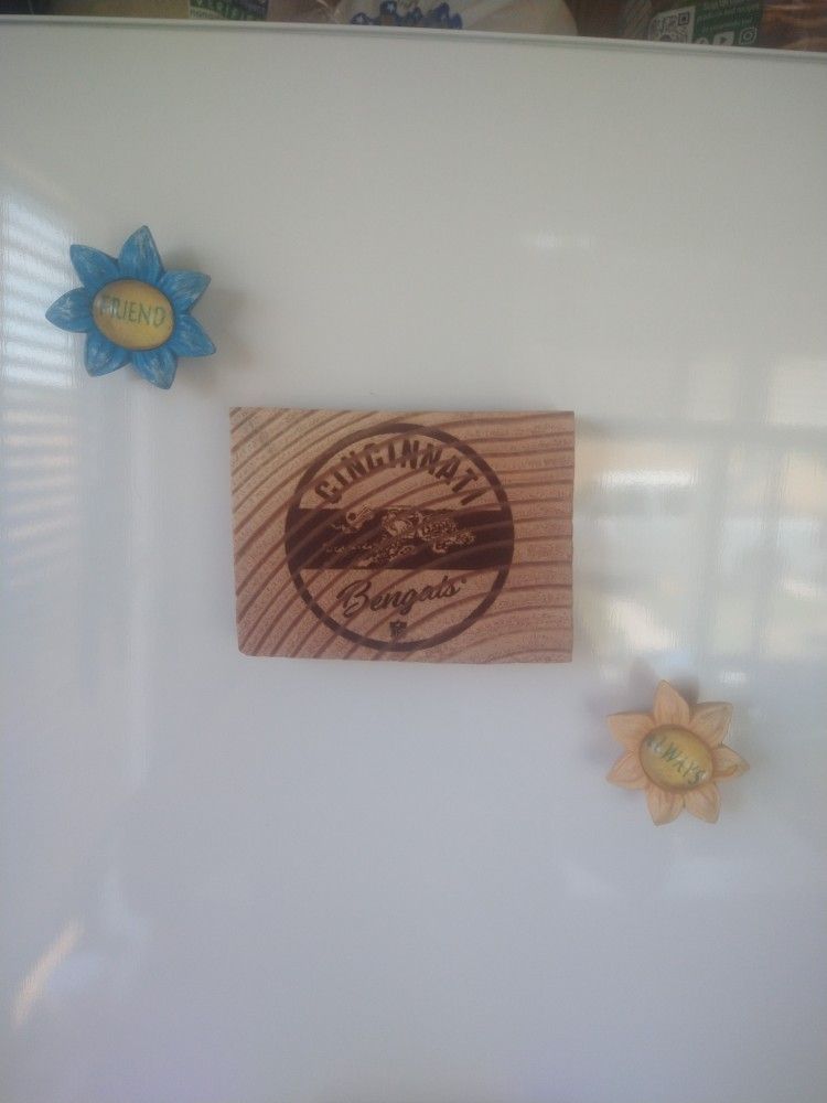 Engraved NFL Teams Wooden Magnets