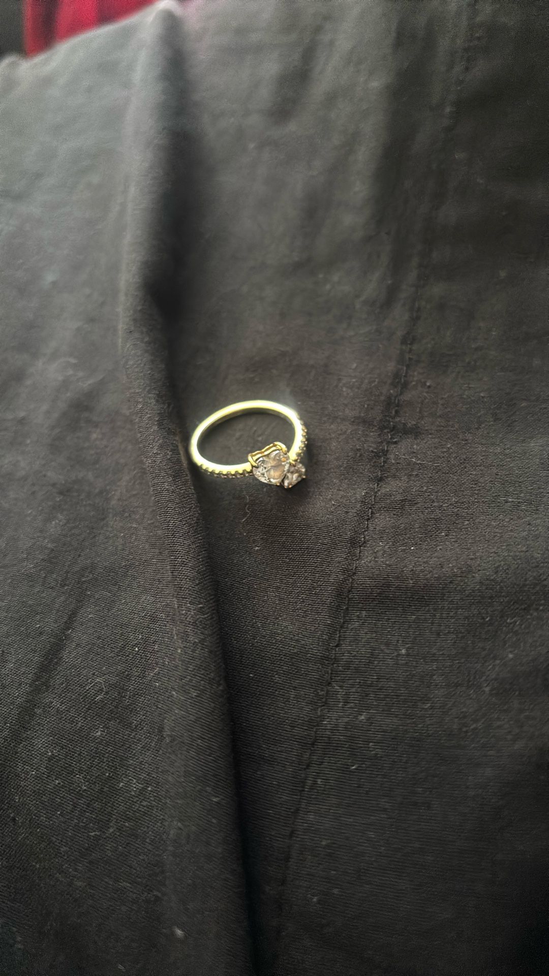 Pandora Double Heart Sparkling Ring