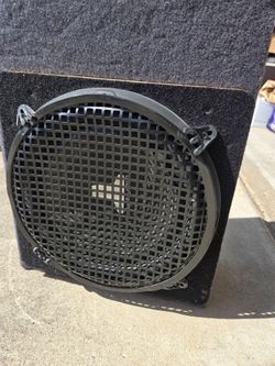 12" w1 jl audio sub in shallow box with orion amp