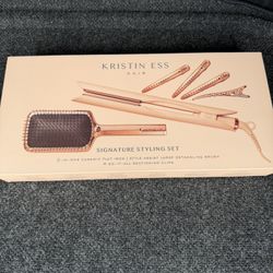 Kristin Ess Hair Styling Gift Set 3-in-1 Ceramic Flat Iron Bundle